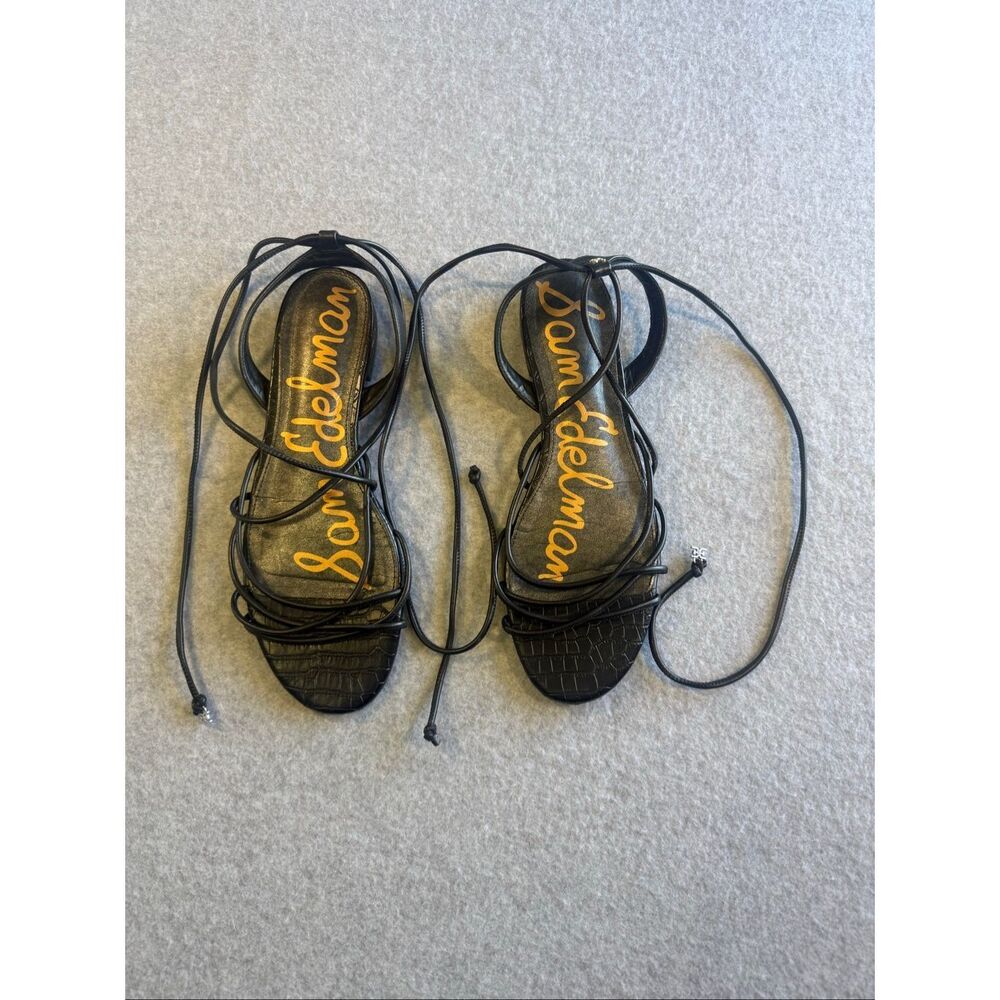 Sam Edelman black lace up sandals 10.5